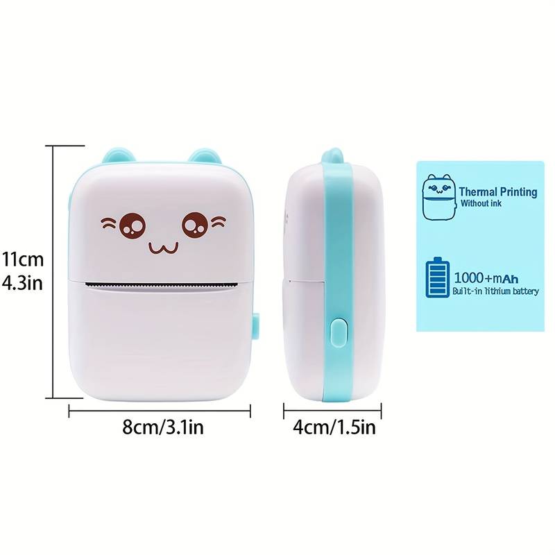 Mini Portable Bluetooth Wireless Thermal  Travel  Printer