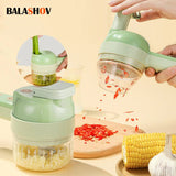 Wireless Electric 4 In1 Handheld Vegetable Cutter Set 