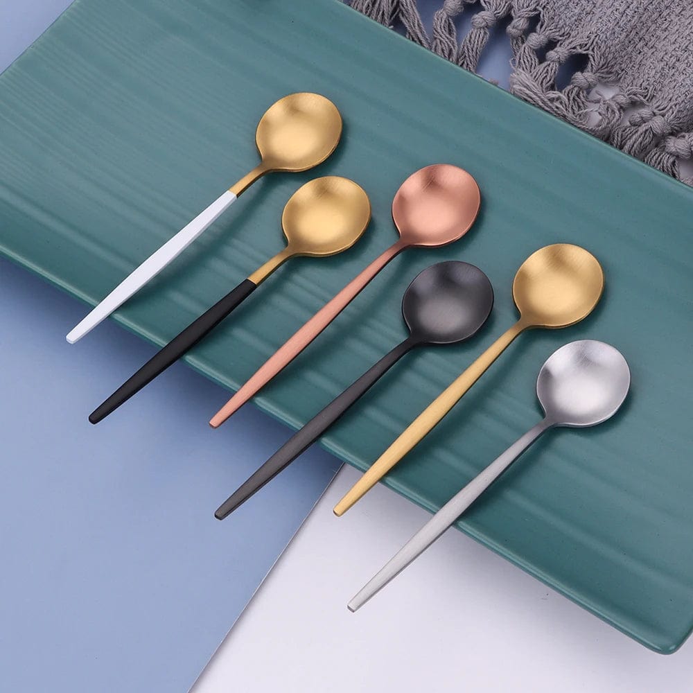 Gold Stainless Steel Stirring Teaspoon Cutlery Set