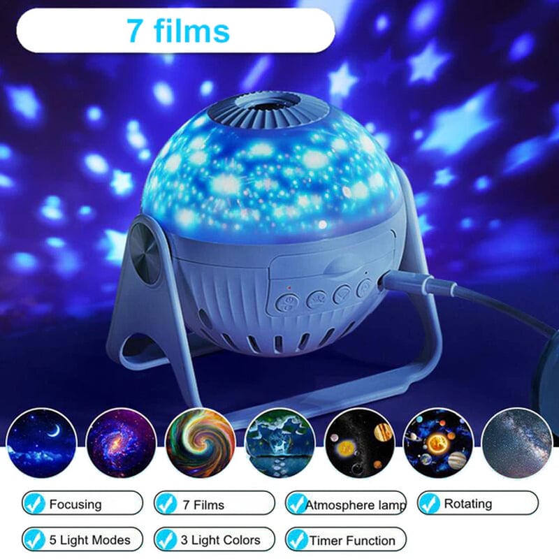 360 Degree Planetarium Star Galaxy Night Light Projector 