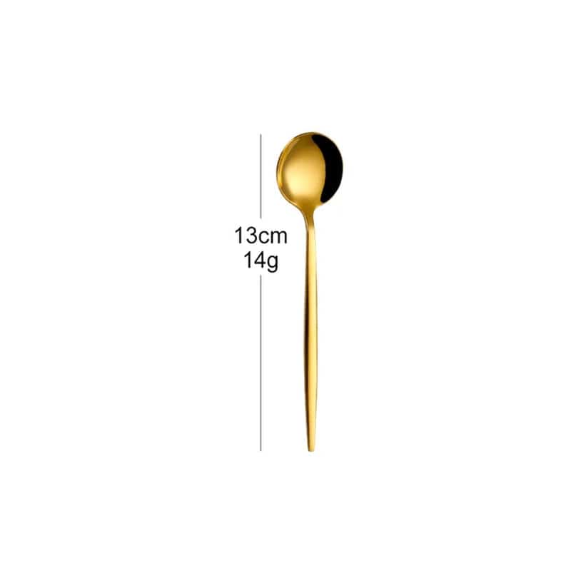 Gold Stainless Steel Stirring Teaspoon Cutlery Set
