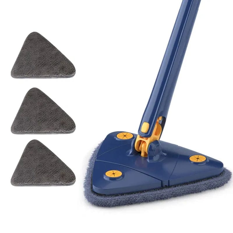 Extended Triangle Mop 360Twist Squeeze with Replacement Padswringing Xtype Window Glass Toilet Bathrrom Floor Household Cleaning