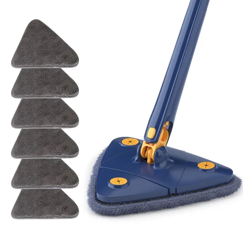 Extended Triangle Mop 360Twist Squeeze with Replacement Padswringing Xtype Window Glass Toilet Bathrrom Floor Household Cleaning