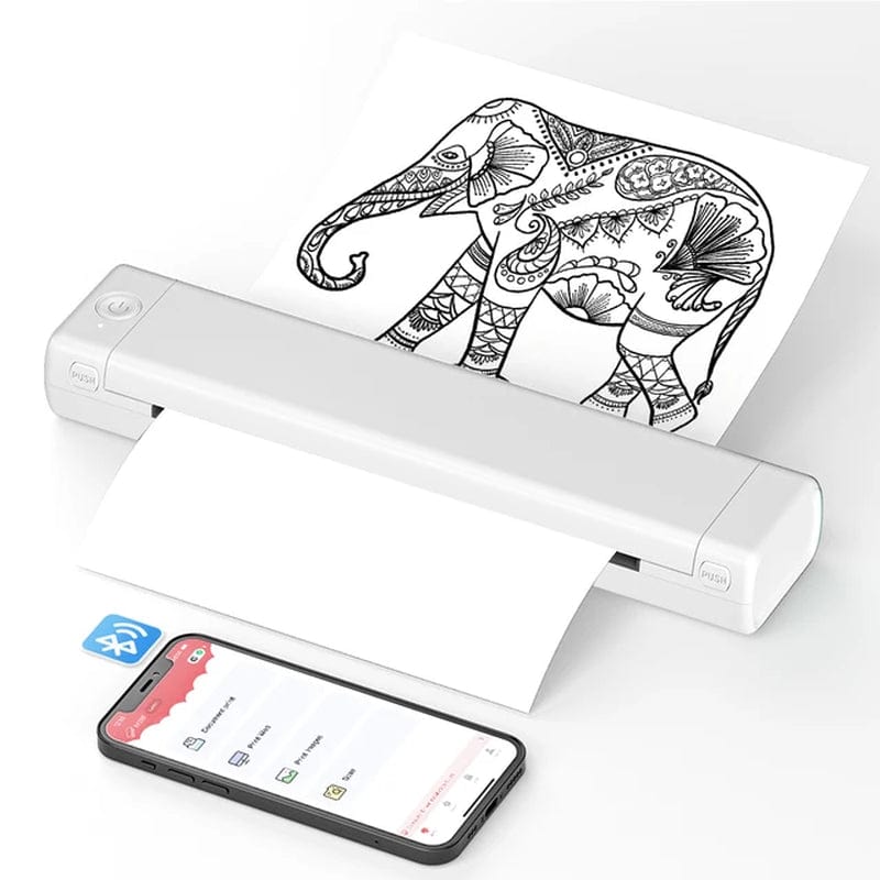 M08F A4 Portable Thermal Printer,Supports 8.26