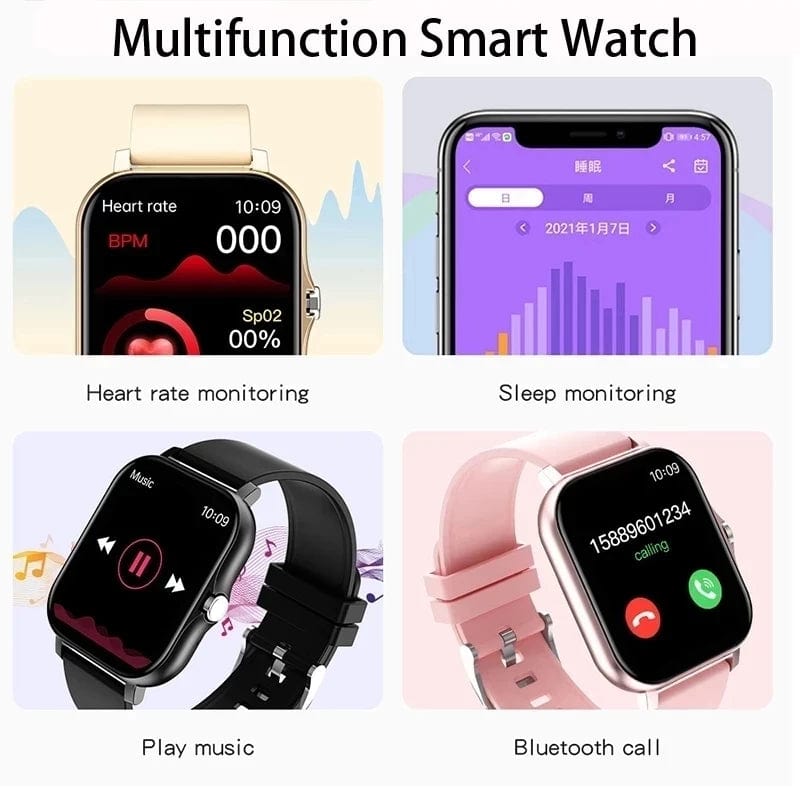 2024 New Bluetooth Fitness Tracker Smart Watch 