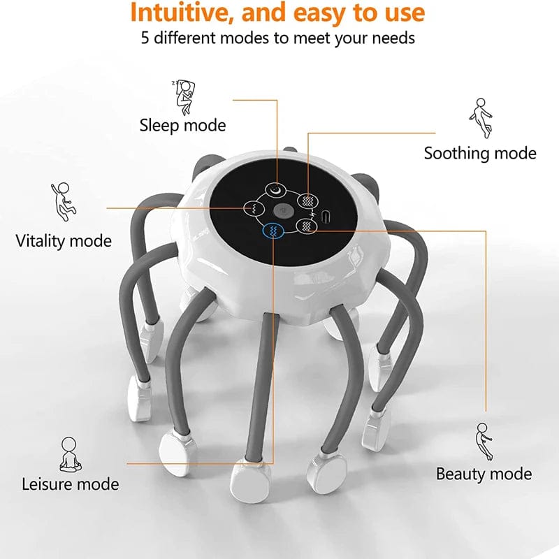 Electric Octopus Scalp Head Massager For Stress Relief